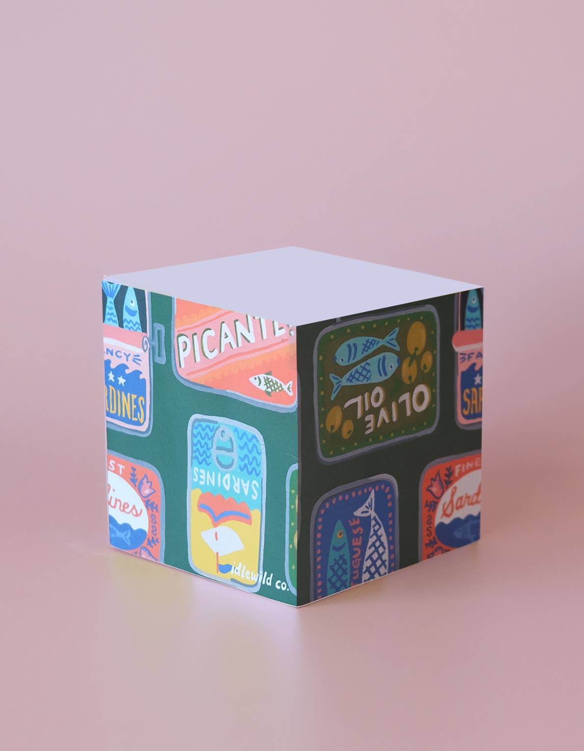Tinned Fish Sticky Note Cube – The Indigo Cottage
