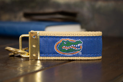 Florida Gators Collegiate Woven Ribbon Key Chain **DOUBLE SIDED--BOTH LOGOS**