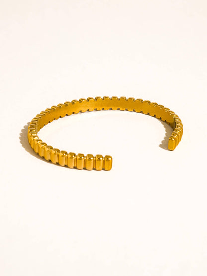 Cendine 18K Gold Non-Tarnish Beaded Cuff Bracelet