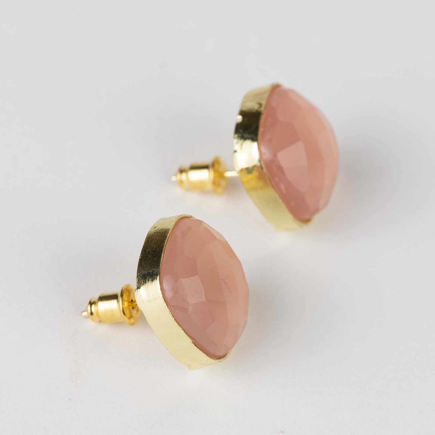 Rose Onyx Stud Earrings