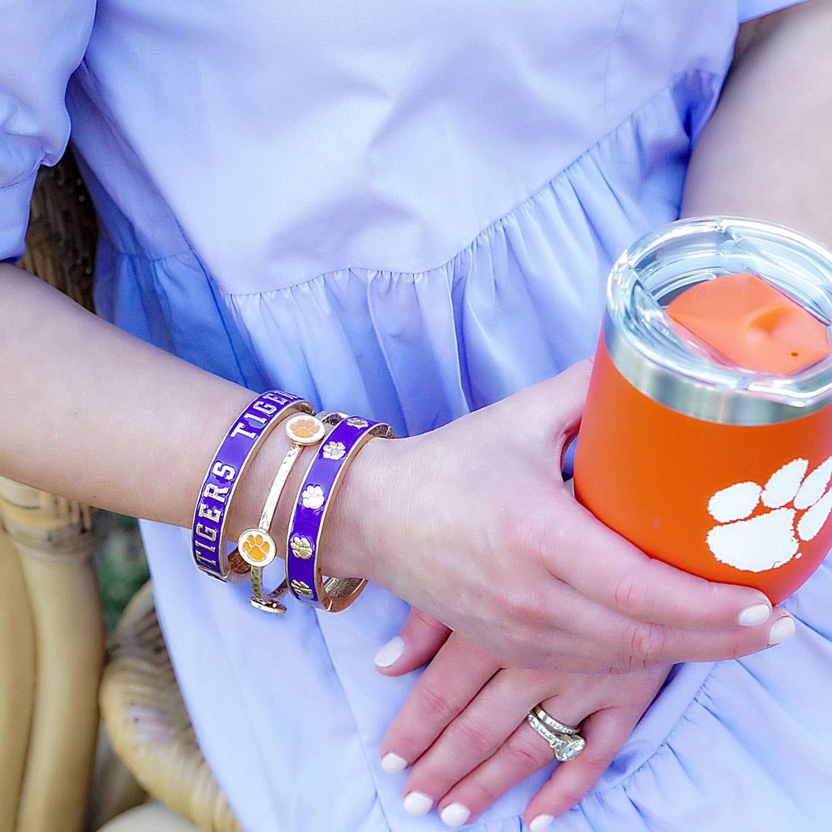 Clemson Tigers Enamel Hinge Bangle