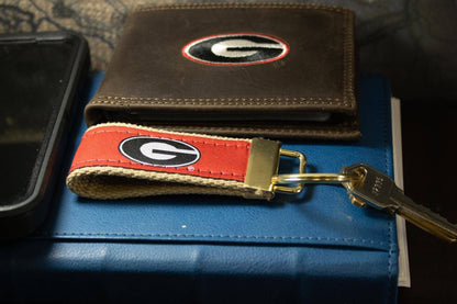 Georgia Bulldogs Collegiate Woven Ribbon Key Chain