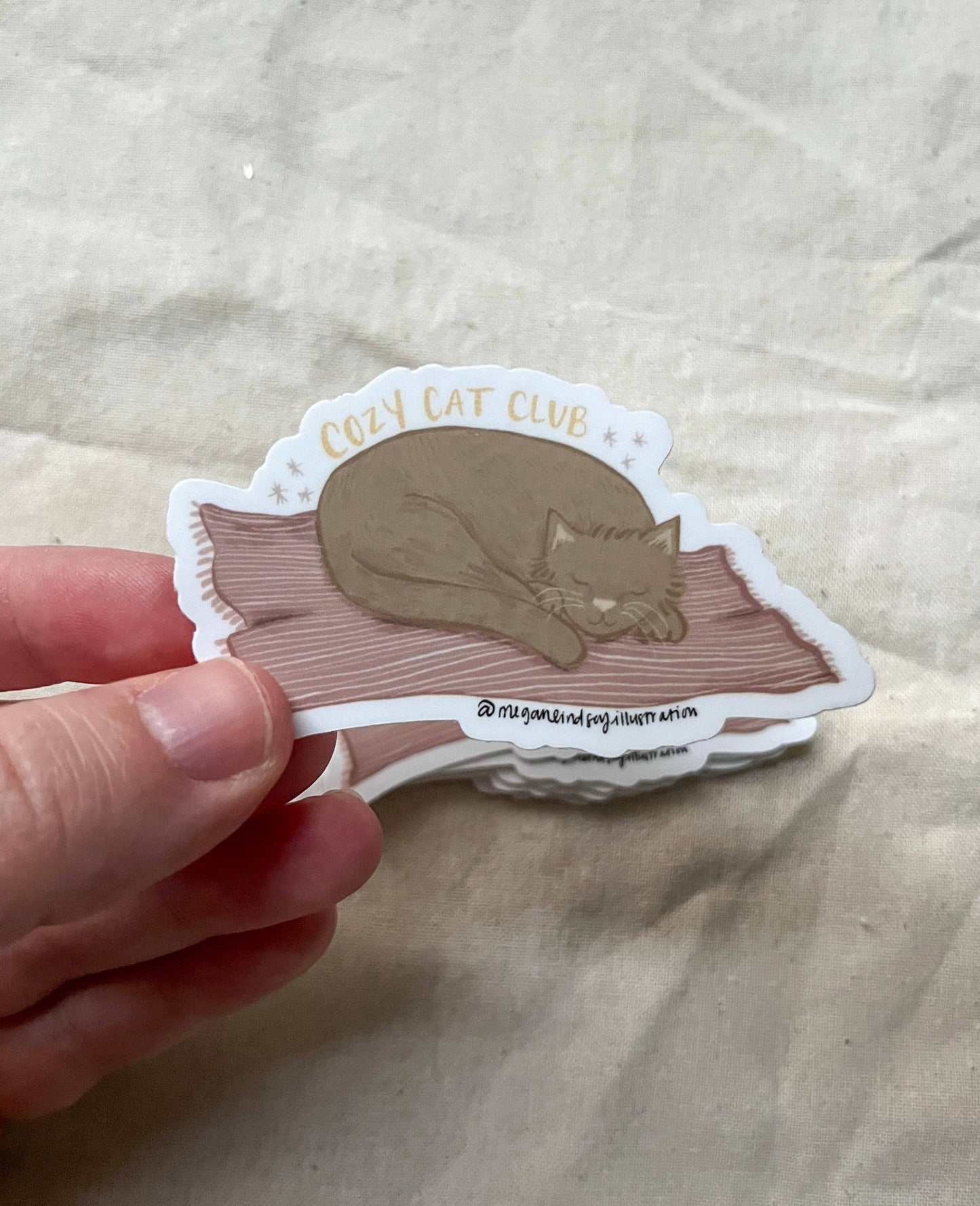 Cozy Cat Club Sticker