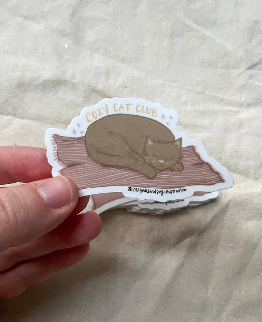 Cozy Cat Club Sticker