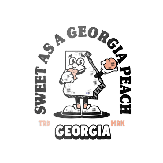 Sweet As A Georgia Peach Sticker