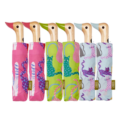 Multipack - Fuchsia/Lime/Ice Arty Cats Duck Umbrellas