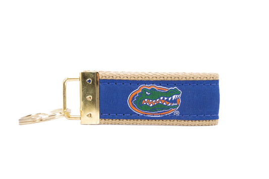 Florida Gators Collegiate Woven Ribbon Key Chain **DOUBLE SIDED--BOTH LOGOS**