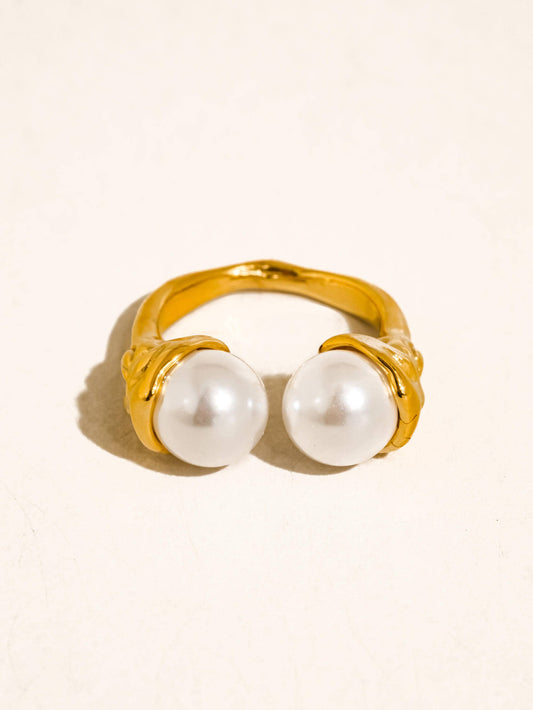 Eloura 18K Gold Non-Tarnish Pearl Ring