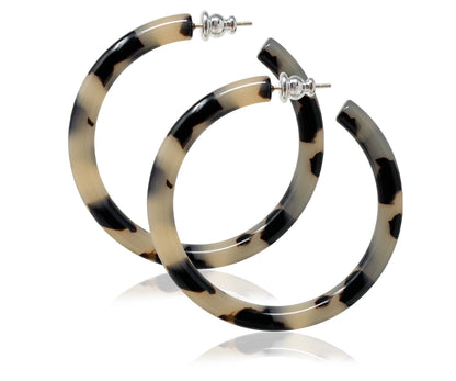 Fenna and Fei Round Hoops in Bio Blonde Tortoise