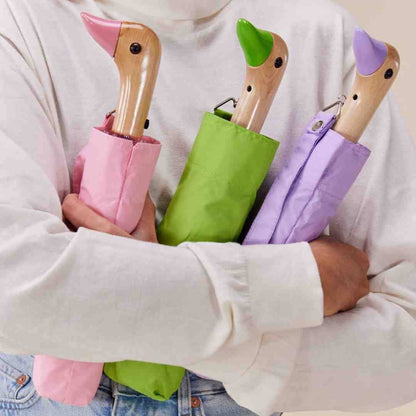 Original Duckhead Pink Compact Eco-Friendly Wind Resistant Duck Head Umbrella