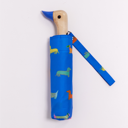 Dogs in Blue Dachshund Eco-friendly Duckhead Umbrella