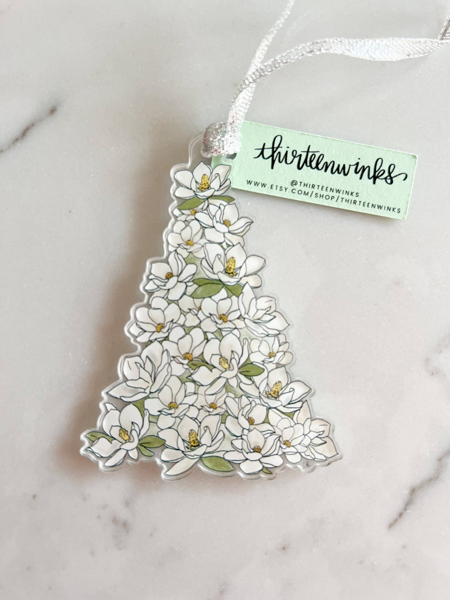 Magnolia Christmas tree ornament