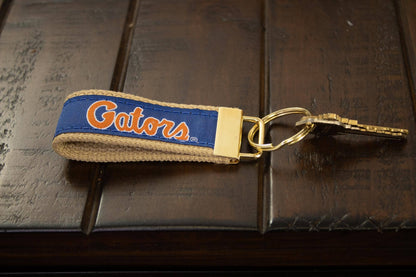 Florida Gators Collegiate Woven Ribbon Key Chain **DOUBLE SIDED--BOTH LOGOS**