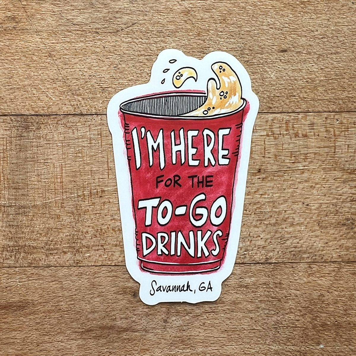 Savannah To-Go Drinks Sticker