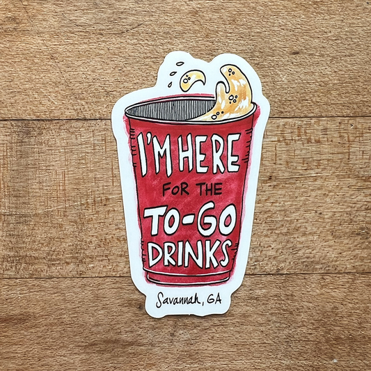 Savannah To-Go Drinks Sticker