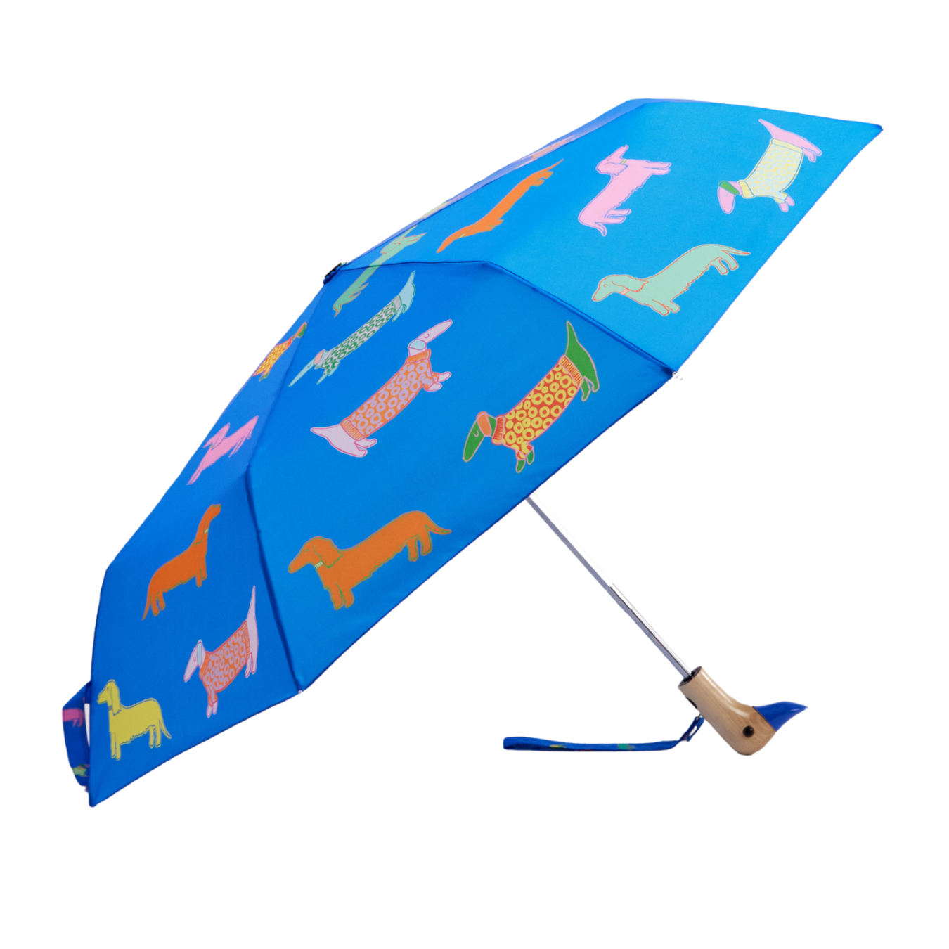 Dogs in Blue Dachshund Eco-friendly Duckhead Umbrella