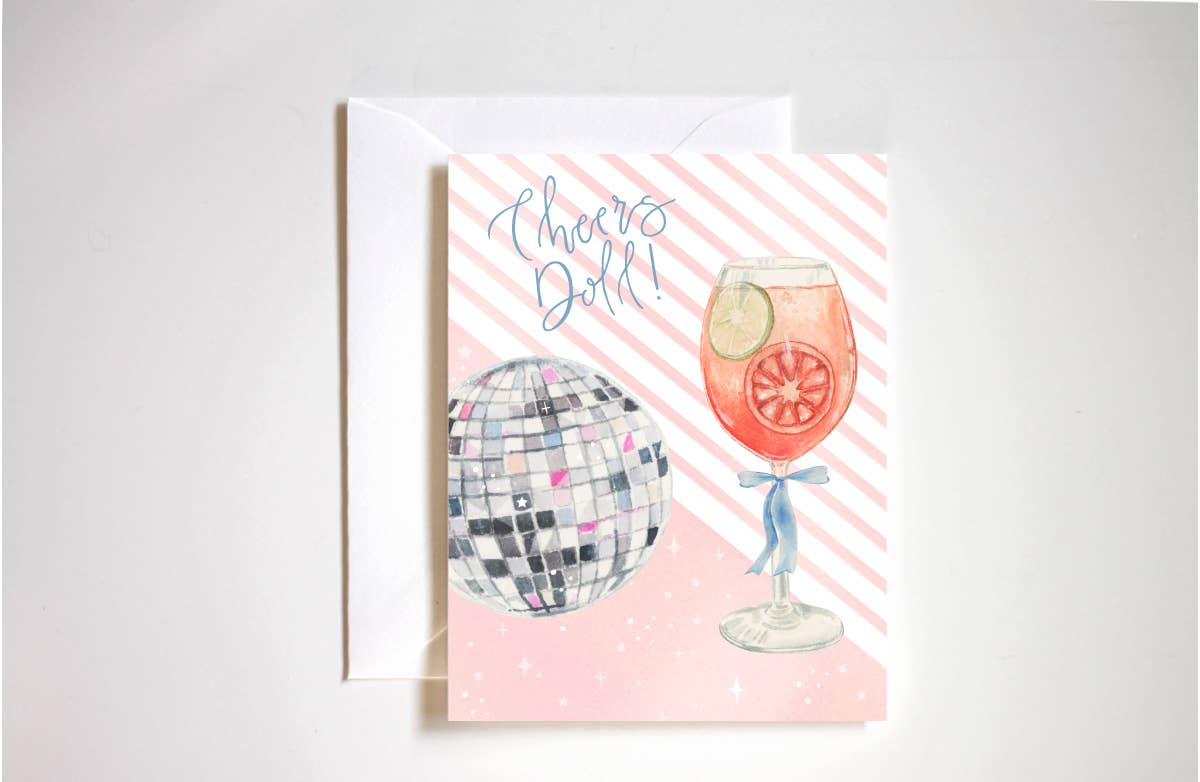 Cheers Doll Aperol Spritz Card