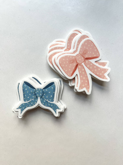 Blue Bow Sticker