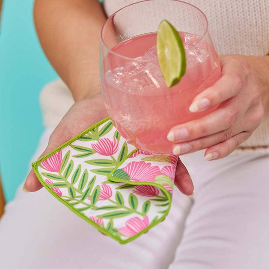 POPPY PAPAVER Reusable Eco Cocktail Napkins, set of 8