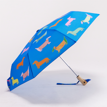 Dogs in Blue Dachshund Eco-friendly Duckhead Umbrella