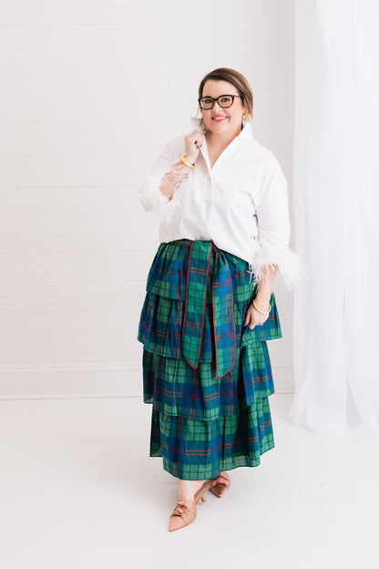 Estate Tartan | Laurel Ruffle Cascade Maxi Skirt