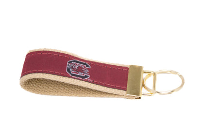 USC Gamecocks Collegiate Woven Ribbon Key Chain