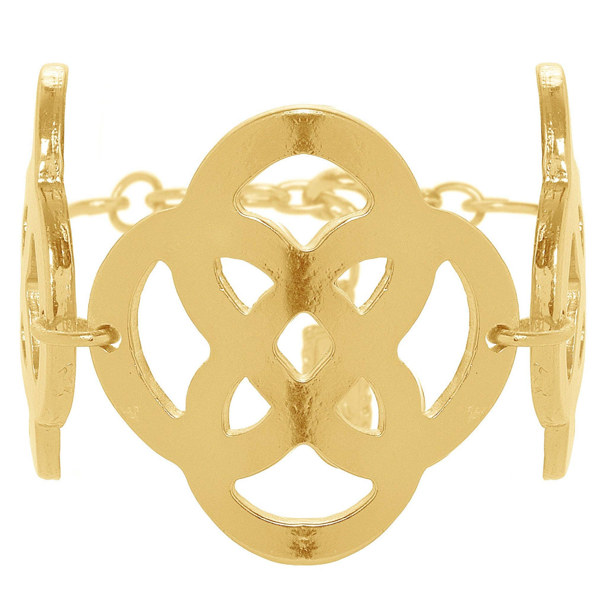 Oversize statement bracelet in gold