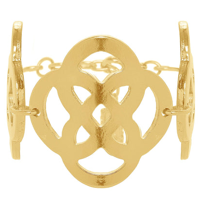 Oversize statement bracelet in gold